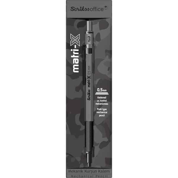 Scrikss Matri-X Mekanik Kurşun Kalem 0.5 mm Gri