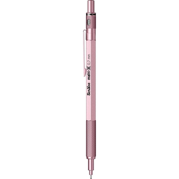 Scrikss Matri-X Mekanik Kurşun Kalem 0.7 mm Metalik Açık Pembe