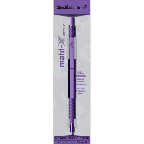 Scrikss Matri-X Mekanik Kurşun Kalem 0.5 mm Metalik Mor