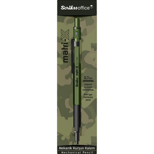 Scrikss Matri-X Mekanik Kurşun Kalem 0.7 mm Haki