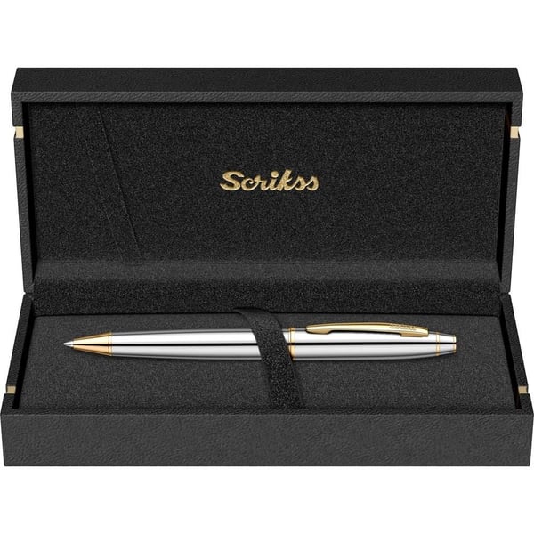 Scrikss Noble 35 Tükenmez Kalem Krom Altın
