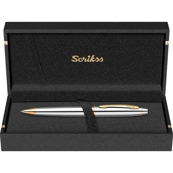 Scrikss Noble 35 Tükenmez Kalem Krom Altın