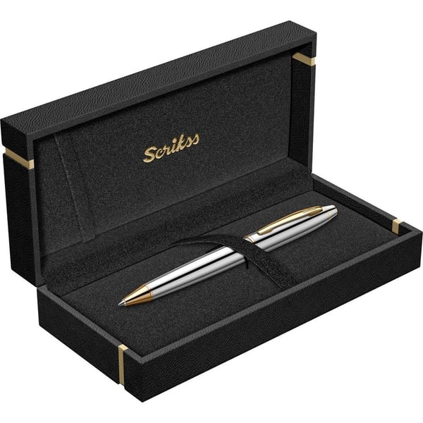 Scrikss Noble 35 Tükenmez Kalem Krom Altın