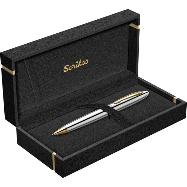 Scrikss Noble 35 Tükenmez Kalem Krom Altın