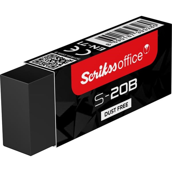 Scrikss S-20B Siyah Silgi - 1 Adet