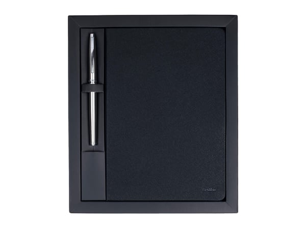 Scrikss Sd300-1 Chester Premium Defter A5 Siyah + 800M Krom Roller