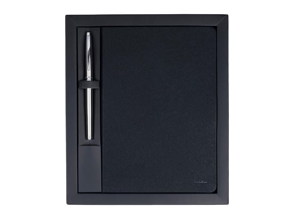 Scrikss Sd300-1 Chester Premium Defter A5 Siyah + 800M Krom Roller