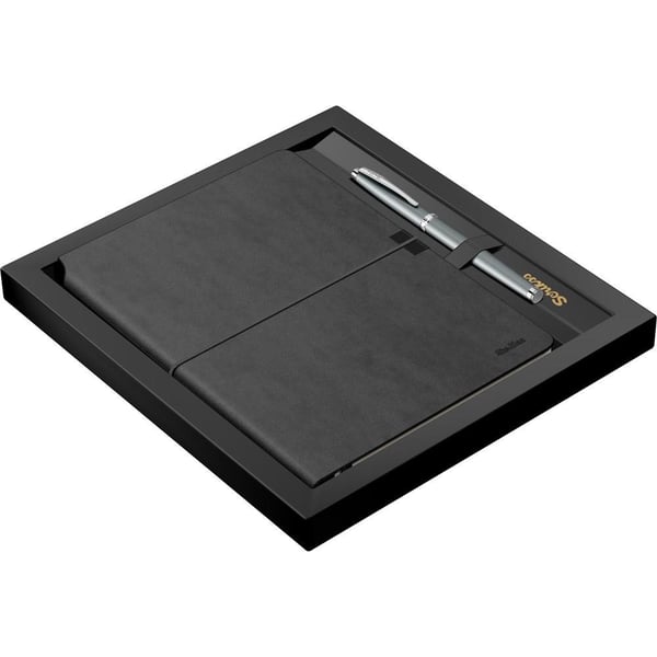 Scrikss SD600-1 Verona Siyah A5 Defter & 800 Roller Gri Kalem Seti