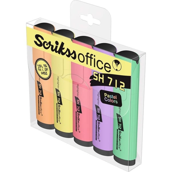 Scrikss Sh 712 5'Li Fosforlu Kalem Seti Pastel Renkler