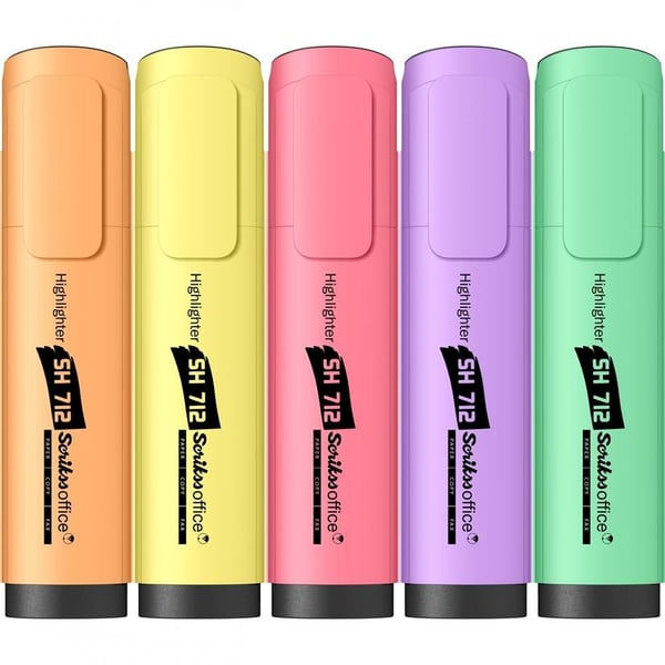Scrikss Sh 712 5'Li Fosforlu Kalem Seti Pastel Renkler