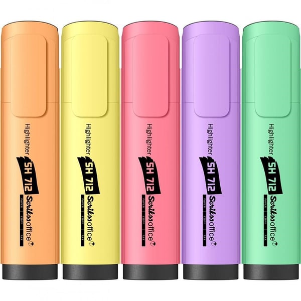 Scrikss Sh 712 5'Li Fosforlu Kalem Seti Pastel Renkler