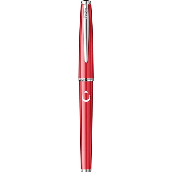 Scrikss Vintage 33 Roller Kalem Kırmızı Ay Yıldız Baskılı