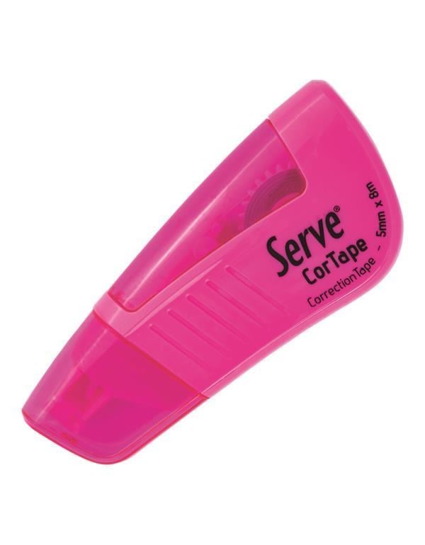 Serve Cortape Şerit Silici 5 mm*8Mt Fosforlu Pembe