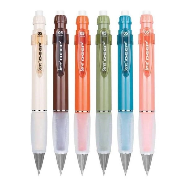 Serve Deep Mekanik Versatil Kursun Kalem Toprak Tonları 0.5 mm 6'lı Kutu