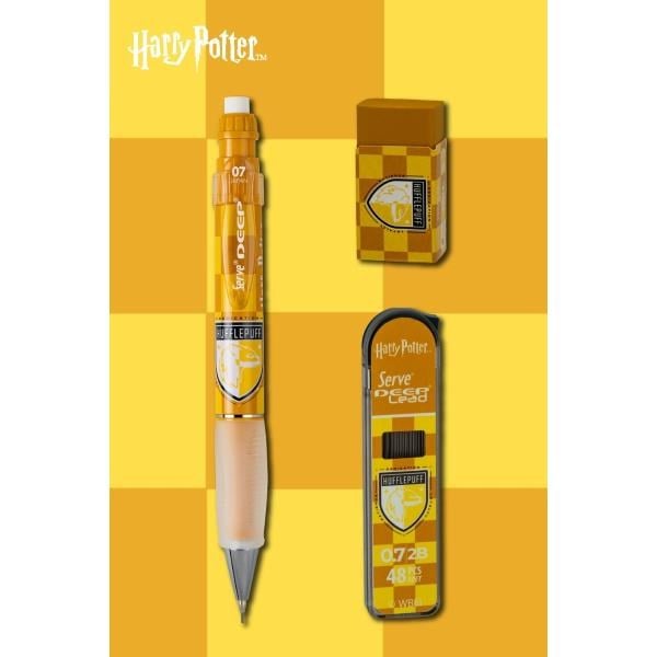 Serve Deep Üçlü Set 0.7 mm Mekanik Versatil Kalem – Harry Potter Hufflepuff Damalı - Sarı