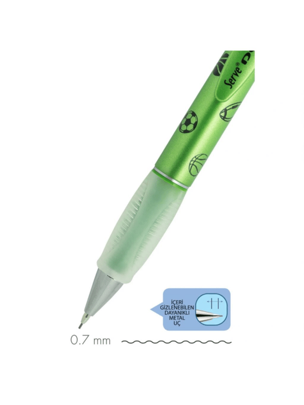 Serve Deep Versatil 0.7 mm Pre Metalik Desenli Sketch Serisi Yeşil