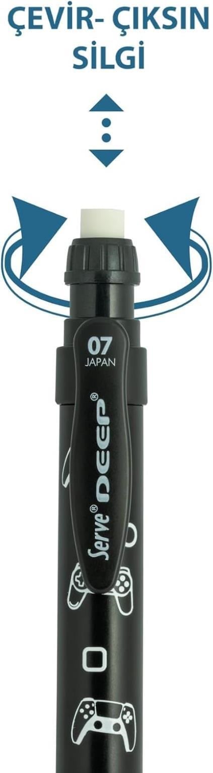 Serve Deep Versatil 0.7 mm Pre Metalik Desenli Sketch Serisi Siyah