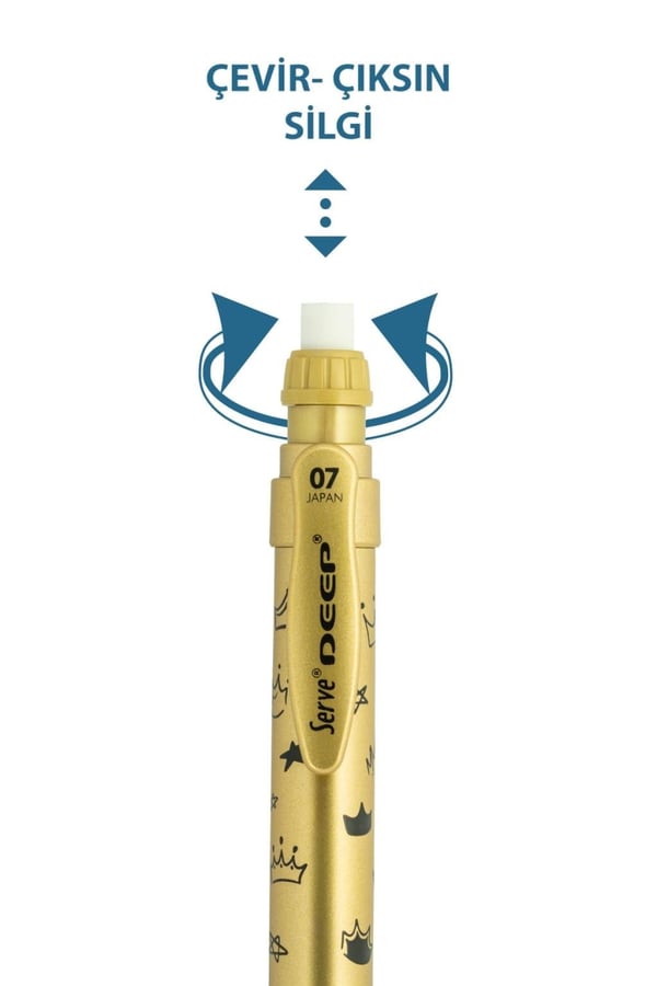 Serve Deep Versatil 0.7 mm Pre Metalik Desenli Sketch Serisi Altın