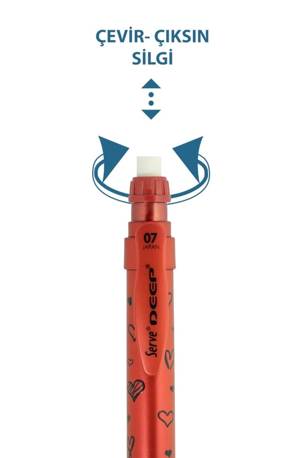 Serve Deep Versatil 0.7 mm Pre Metalik Desenli Sketch Serisi Lav Kırmızı