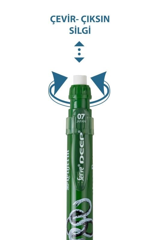 Serve Deep Versatil Kalem – Harry Potter Slytherin 0.7 mm | Ergonomik Mekanik Uçlu Kalem