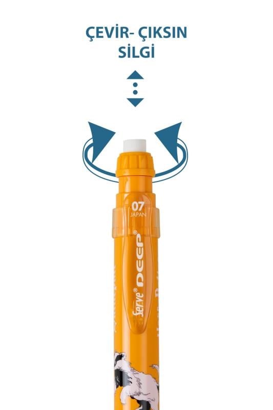 Serve Deep Versatil Kalem – Harry Potter Hufflepuff 0.7 mm | Ergonomik Mekanik Uçlu Kalem