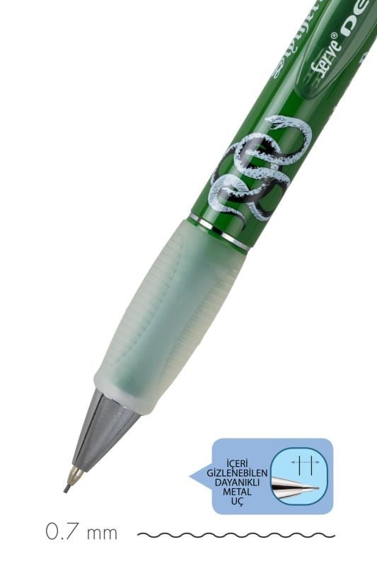 Serve Deep Versatil Kalem – Harry Potter Slytherin 0.7 mm | Ergonomik Mekanik Uçlu Kalem