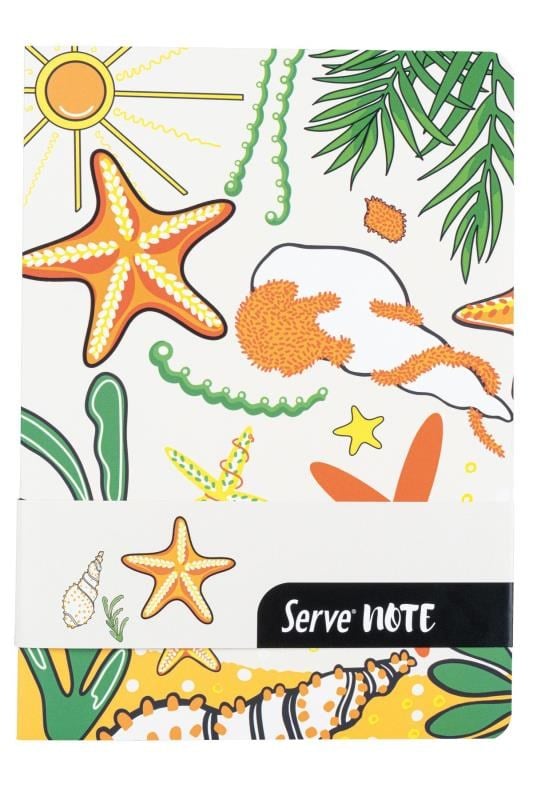Serve Defter Seti Desenli Hardal Sarı Kutulu
