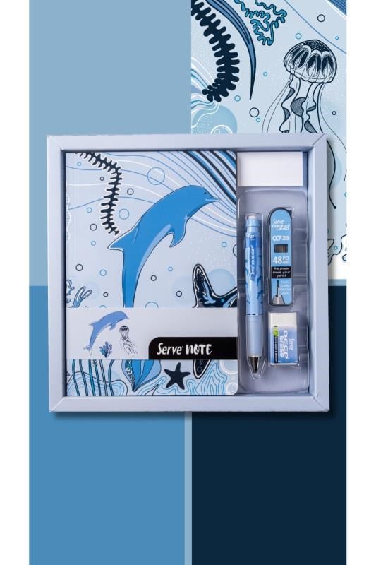 Serve Defter Seti Gök Mavi Kutulu SV-NTSETDGMKT
