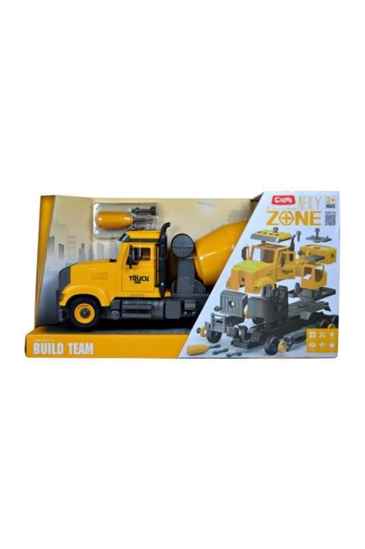 Sesli ve Işıklı Sök Tak Sarı Çimonto Kamyonu YW9075C