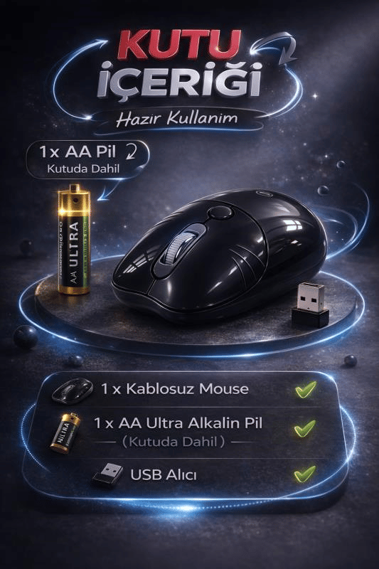 Sevimli Kedi Kablosuz Siyah Mouse Bluetooth + 2.4G Dual Mode Catmouse