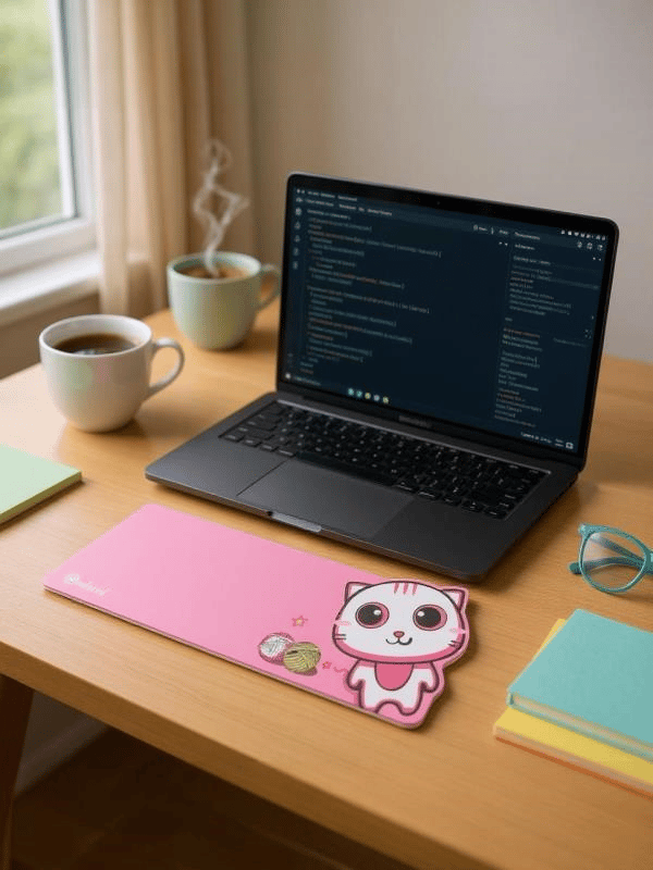 Sevimli Kedi Klavye Mouse Masaüstü Matı ND-MAT Klavye Mouse Pad