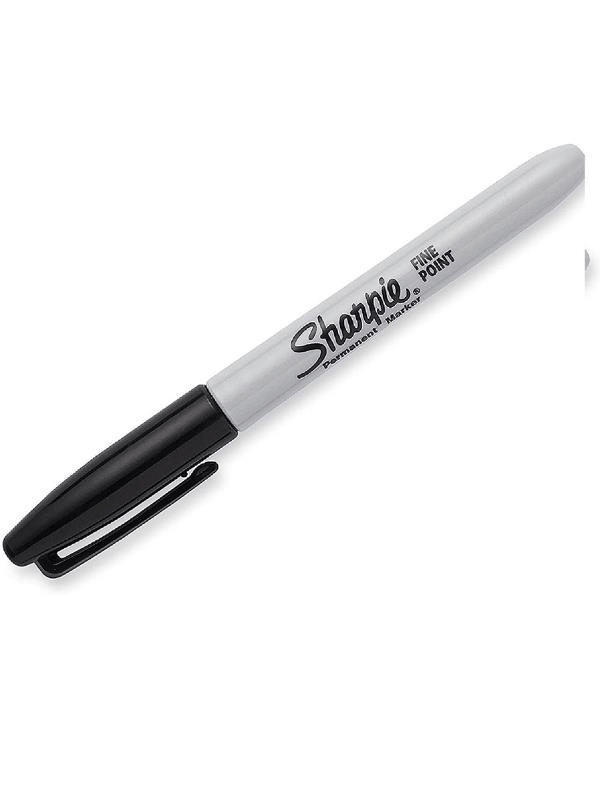 Sharpie Fine Permanent Markör Yuvarlak Uç Siyah 12'li kutu