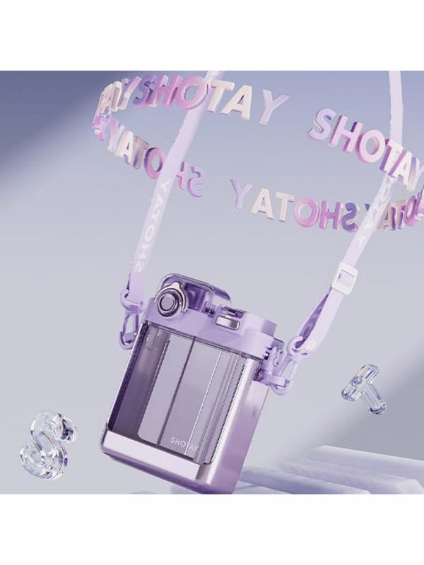 Shotay Çift Gözlü Bpa Free Tritan 700 ml Pastel Mor Plastik Matara - SHT-ST-7100