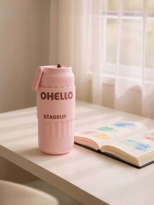 Shotay Fashion Çelik Termos Matara 460 ML Pembe - SHT-ST-8097