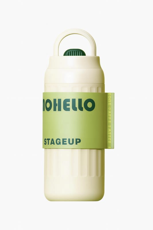 Shotay Fashion Çelik Termos Matara 460 ML Bej Beyaz - SHT-ST-8097