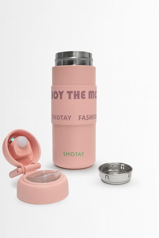 Shotay Fashion Çelik Termos Matara 460 ML Pembe - SHT-ST-8097
