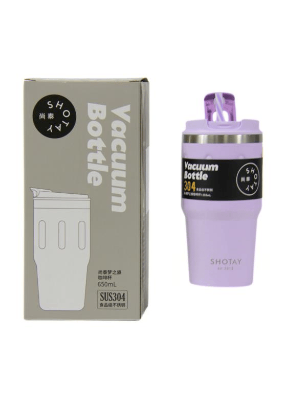 Shotay Termos MUG Matara 650ML Mor Renk - SHT-ST-8163