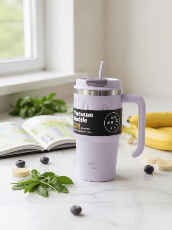 Shotay Termos MUG Matara 650ML Mor Renk - SHT-ST-8163