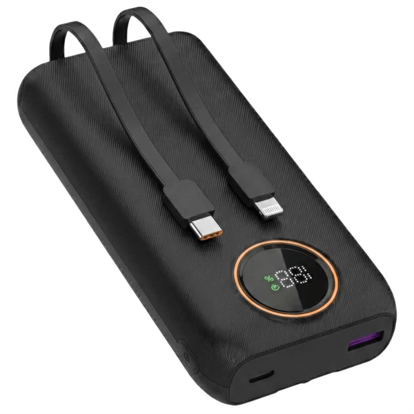 Snapron SNP-3013 20.000 Mah LCD Ekran Dahili Kablolu 22.5w Hızlı Şarj Powerbank
