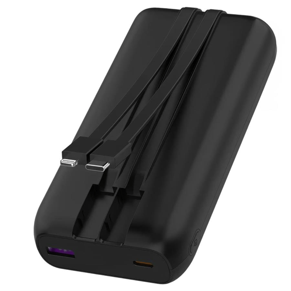 Snapron SNP-3013 20.000 Mah LCD Ekran Dahili Kablolu 22.5w Hızlı Şarj Powerbank