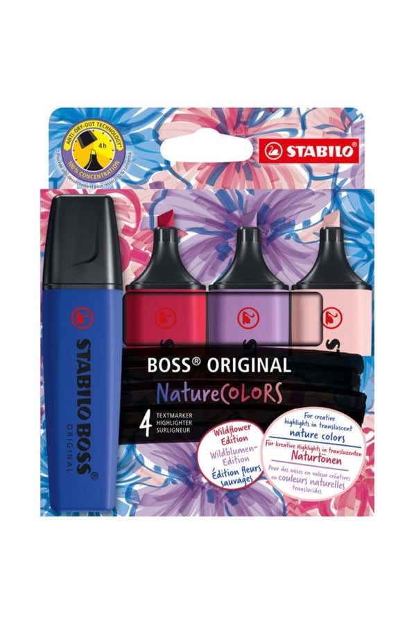 Stabilo Boss Nature Colors Wildflower Edition 4'lü Fosforlu Kalem Seti