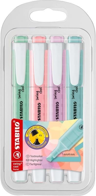 Stabilo Swing Cool Pastel Fosforlu Kalem 4’lü Set - Set-1