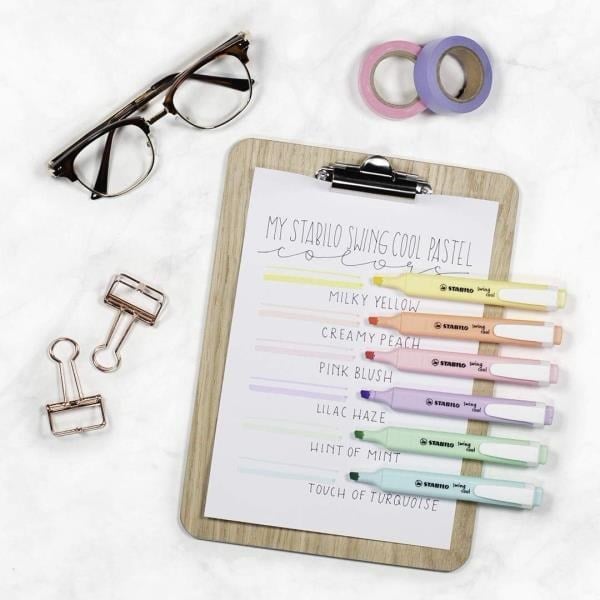 Stabilo Swing Cool Pastel Fosforlu Kalem 6’lı Set – Soft Pastel Renkler