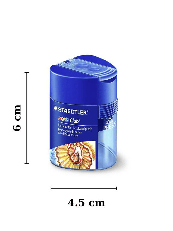 STAEDTLER 512 F Noris Club Çift Delikli Kalemtıraş – Standart & Jumbo Kalem Uyumlu