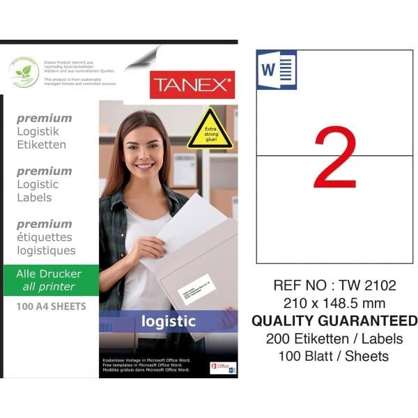 Tanex TW-2102 Sevkiyat ve Lojistik Etiketi 210X148.5 mm
