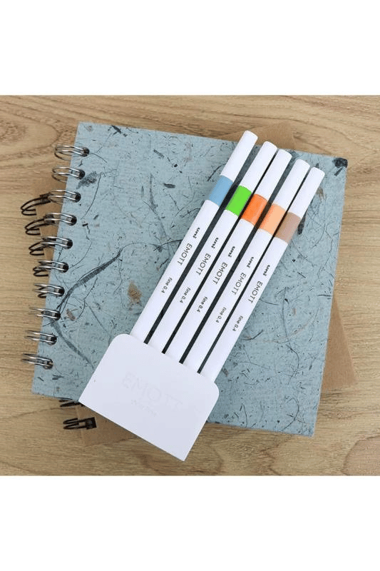 Uni-Ball Emott 0.4 Fineliner Akrilik Uçlu Kalem 5'Lİ Set Pem-Sy/5C No:6