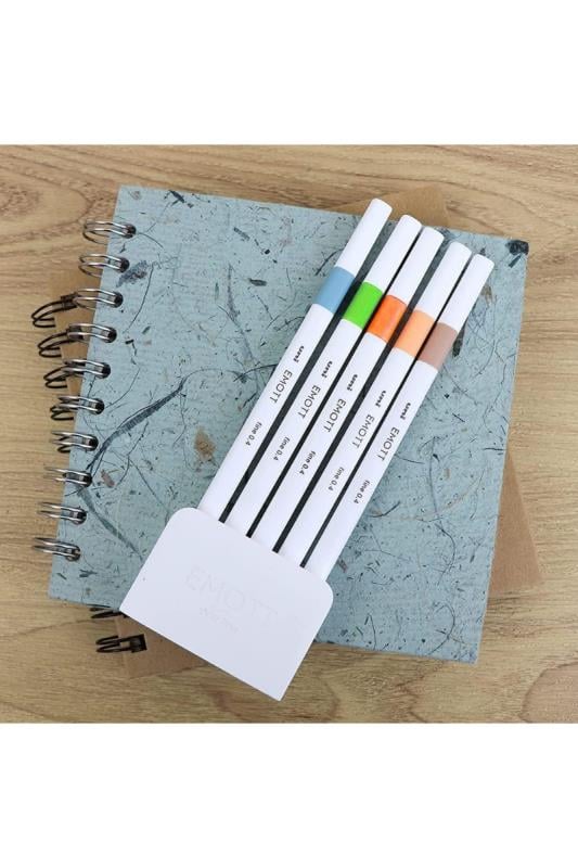 Uni-Ball Emott 0.4 Fineliner Akrilik Uçlu Kalem 5'Lİ Set Pem-Sy/5C No:6