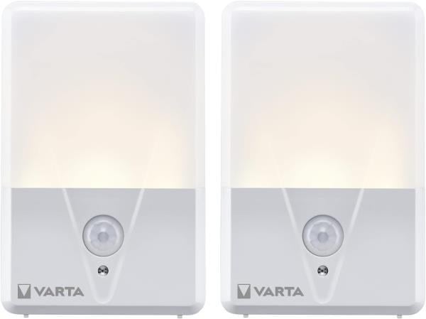 VARTA Hareket Sensörlü LED Gece Lambası – 17 Lümen, 3x AAA Pil Dahil, Otomatik Kapanma - İki'li Paket