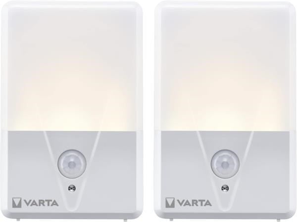 VARTA Hareket Sensörlü LED Gece Lambası – 17 Lümen, 3x AAA Pil Dahil, Otomatik Kapanma - İki'li Paket