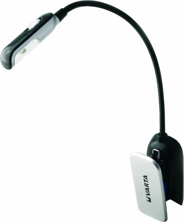 Varta LED Kitap Okuma Feneri – Esnek Gövdeli, Klipsli, 2x CR2032 Pil Dahil
